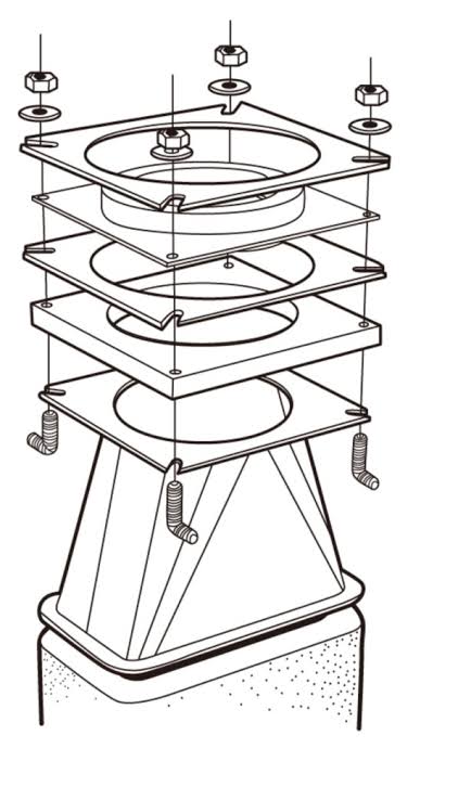 LCAK chimney components exploded view diagram